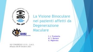 La visione binoculare nei pazienti affetti da degenerazione maculare