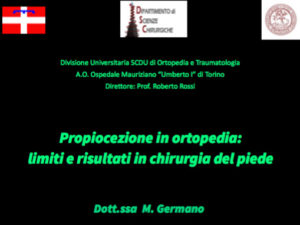 Propiocezione in ortopedia: limiti e risultati in chirurgia del piede